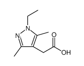 1H-Pyrazole-4-acetic acid, 1-ethyl-3,5-dimethyl结构式