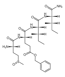 H-Met(O)-Glu(OBzl)-Ile-Ile-NH2 Structure