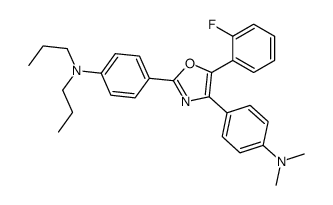 4-[2-[4-(dipropylamino)phenyl]-5-(2-fluorophenyl)-1,3-oxazol-4-yl]-N,N-dimethylaniline Structure