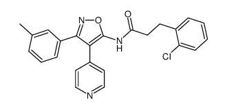 5-[3-(2-chlorophenyl)propionylamino]-3-(3-methylphenyl)-4-(4-pyridyl)isoxazole Structure