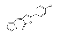 (Z)-5-(4-chlorophenyl)-3-(2-thienylmethylene)-2(3H)-furanone结构式