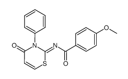 4'-methoxy-N-[4-oxo-3-phenyl-3,4-dihydro[1,3]thiazin-(2Z)-ylidene]benzamide结构式