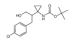 tert-butyl 1-(1-(4-chlorophenyl)-3-hydroxypropan-2-yl)cyclopropylcarbamate结构式