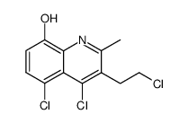 4,5-dichloro-3-(2-chloro-ethyl)-2-methyl-quinolin-8-ol结构式