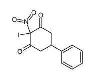 2-iodo-2-nitro-5-phenyl-cyclohexane-1,3-dione Structure