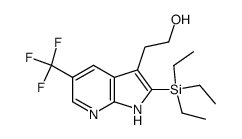 2-(2-(triethylsilyl)-5-(trifluoromethyl)-1H-pyrrolo[2,3-b]pyridin-3-yl)ethanol结构式