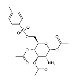 6-O-Tosyl-1,3,4-tri-O-acetyl-β-D-glucosamin结构式