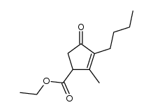 3-butyl-2-methyl-4-oxo-cyclopent-2-enecarboxylic acid ethyl ester结构式