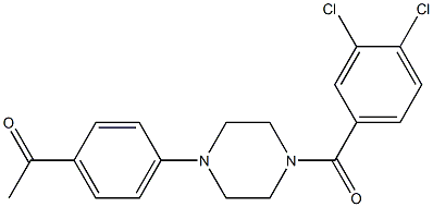 1-(4-(4-(3,4-dichlorobenzoyl)piperazin-1-yl)phenyl)ethan-1-one Structure