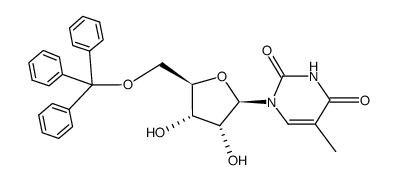 5-methyl-O5'-trityl-uridine Structure