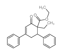 3-Cyclohexene-1-carboxylicacid, 1-ethyl-2-oxo-4,6-diphenyl-, ethyl ester结构式