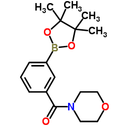 3-(4-吗啉基羰基)苯基硼酸频哪醇酯结构式