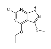 6-chloro-4-ethoxy-3-(methylsulfanyl)-1H-pyrazolo[3,4-d]pyrimidine Structure