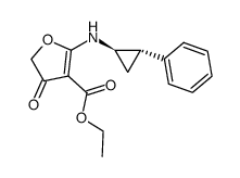 4,5-dihydro-4-oxo-2-<(2-trans-phenylcyclopropyl)amino>-3-furancarboxylic acid ethyl ester Structure