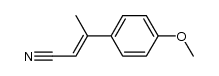 3-(4-methoxyphenyl)but-2-enenitrile结构式