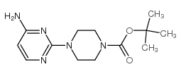 1-Boc-4-(4-氨基嘧啶-2-基)哌嗪结构式