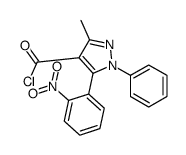 3-methyl-5-(2-nitrophenyl)-1-phenylpyrazole-4-carbonyl chloride Structure