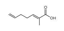 (E)-2-methyl-hepta-2,6-dienoic acid结构式