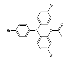 (2-acetoxy-4-bromophenyl)-bis(4-bromophenyl)amine结构式