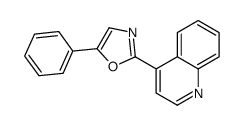5-phenyl-2-quinolin-4-yl-1,3-oxazole结构式