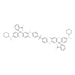 2,2-Bis[4-[6'-(N-cyclohexyl-N-methylamino)-3'-methylspiro[phthalide-3,9'-[9H]xanthen]-2'-ylamino]phenyl]propane Structure