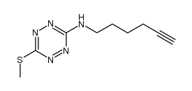 N-(hex-5-yn-1-yl)-6-(methylthio)-1,2,4,5-tetrazin-3-amine结构式