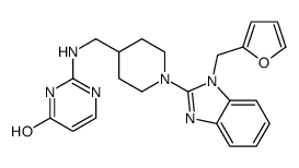 2-[[1-[1-(furan-2-ylmethyl)benzimidazol-2-yl]piperidin-4-yl]methylamino]-1H-pyrimidin-6-one Structure