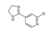 2-Chloro-4-(4,5-dihydro-1H-imidazol-2-yl)pyridine结构式