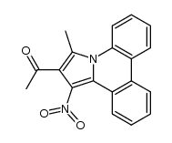 2-acetyl-3-methyl-1-nitropyrrolo[1,2-f]phenanthridine结构式