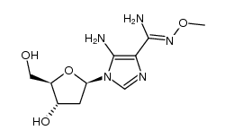 5-Amino-1-(2-deoxy-β-D-ribofuranosyl)-N'-methoxy-1H-imidazole-4-carboxamidine Structure