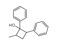 1,2-diphenyl-4-methylcyclobutan-1-ol结构式