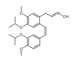 2-(2-(3-isopropoxy-4-methoxystyryl)-4-isopropoxy-5-methoxyphenyl)ethoxime结构式