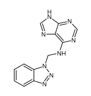 N-((1H-benzo[d][1,2,3]triazol-1-yl)methyl)-9H-purin-6-amine结构式