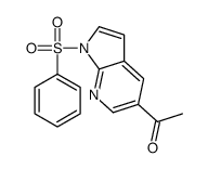 1-[1-(Phenylsulfonyl)-1H-pyrrolo[2,3-b]pyridin-5-yl]ethanone结构式