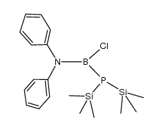 1-chloro-1-(1,1,1,3,3,3-hexamethyldisilaphosphan-2-ino)-N,N-diphenylboranamine Structure