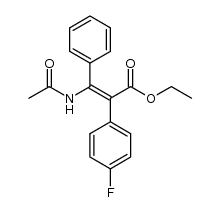 ethyl (2E)-3-(acetylamino)-2-(4-fluorophenyl)-3-phenylacrylate结构式