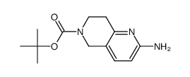2-氨基-7,8-二氢-1,6-萘啶-6(5H)-羧酸叔丁酯结构式