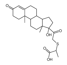 2-[2-[(10R,13S,17R)-17-hydroxy-10,13-dimethyl-3-oxo-2,6,7,8,9,11,12,14,15,16-decahydro-1H-cyclopenta[a]phenanthren-17-yl]-2-oxoethyl]sulfanylpropanoic acid结构式