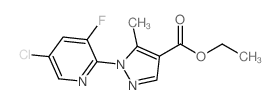 1-(5-氯-3-氟吡啶-2-基)-5-甲基吡唑-4-羧酸乙酯结构式