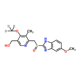 (6-{[(5-Methoxy-1H-benzimidazol-2-yl)sulfinyl]methyl}-5-methyl-4-[(2H3)methyloxy]-3-pyridinyl)methanol Structure