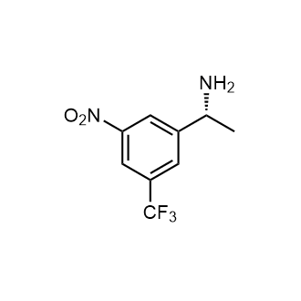 (R)-1-(3-硝基-5-(三氟甲基)苯基)乙-1-胺结构式