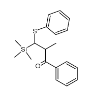 2-methyl-1-phenyl-3-phenylthio-3-trimethylsilylpropan-1-one Structure