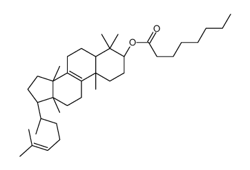 [(3S,5R,10S,13R,14R,17R)-4,4,10,13,14-pentamethyl-17-[(2R)-6-methylhept-5-en-2-yl]-2,3,5,6,7,11,12,15,16,17-decahydro-1H-cyclopenta[a]phenanthren-3-yl] octanoate结构式