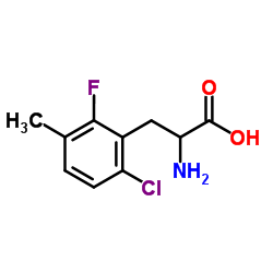 2-Chloro-6-fluoro-5-methylphenylalanine结构式