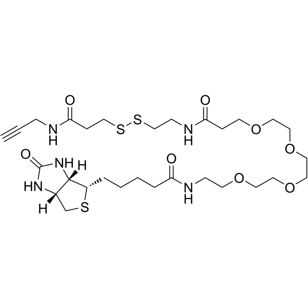 Biotin-PEG(4)-SS-Alkyne结构式