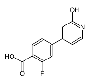 2-fluoro-4-(2-oxo-1H-pyridin-4-yl)benzoic acid结构式