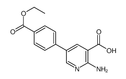 2-amino-5-(4-ethoxycarbonylphenyl)pyridine-3-carboxylic acid Structure