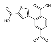 4-(2-carboxy-5-nitrophenyl)thiophene-2-carboxylic acid结构式