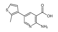 2-amino-5-(2-methylthiophen-3-yl)pyridine-3-carboxylic acid结构式