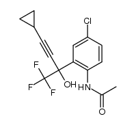 N-(4-chloro-2-(4-cyclopropyl-1,1,1-trifluoro-2-hydroxybut-3-yn-2-yl)phenyl)acetamide Structure